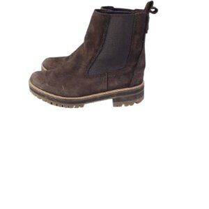 Timberland Women's Dark Brown Courmayeur Valley Ankle Chelsea Boots Size US 9.5